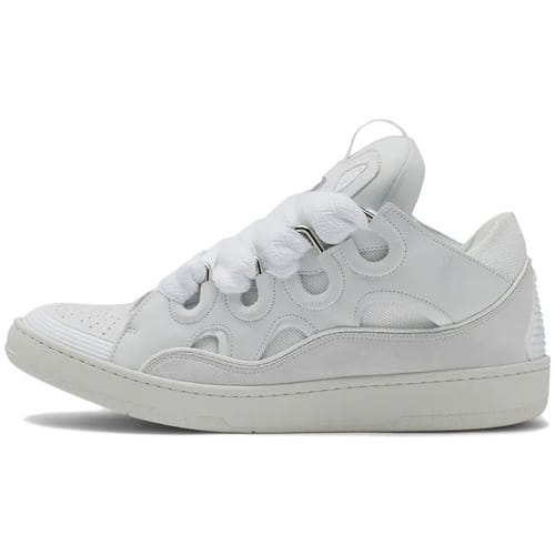 Lage Sneakers Lanvin Curb Leather Sneakers White