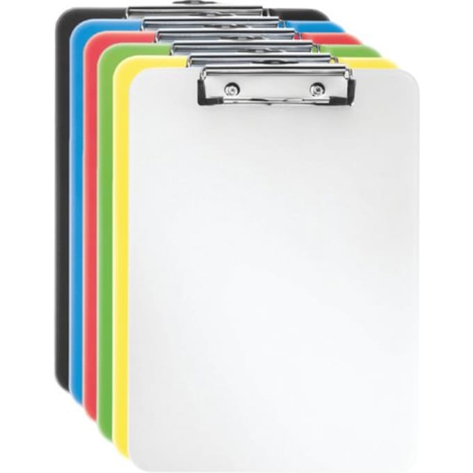 Esselte Vivida - clipboard - for A4 - capacity: 80 sheets - translucent assorted