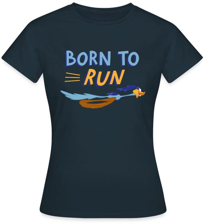 Looney Tunes Road Runner Born To Run T-Shirt Dames