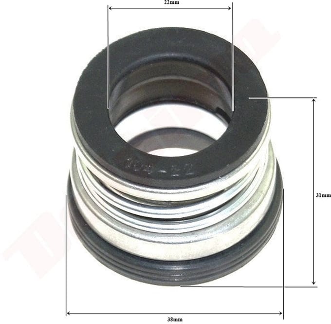 Keerring passend op POMPY WODY 22x38mm 104-22