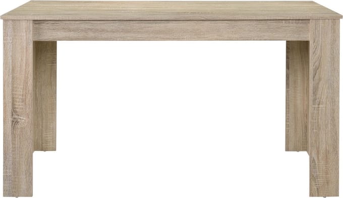 Eettafel Nora 140x90x77 cm eikenkleurig gekalkt