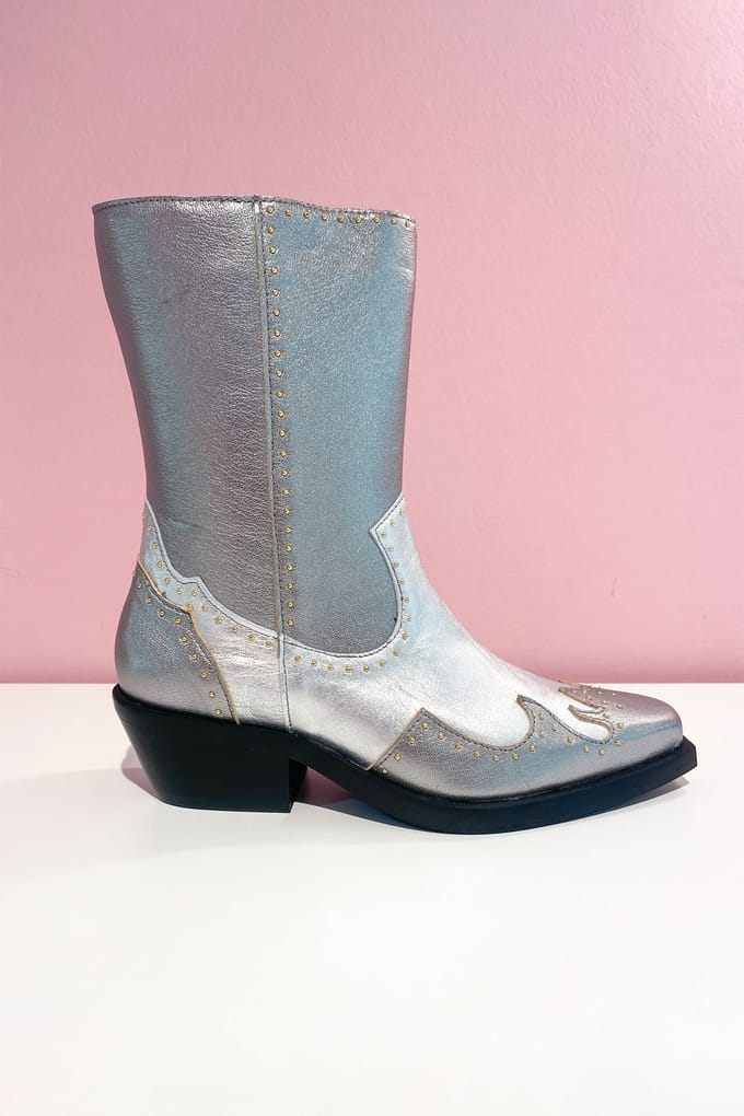 DWRS label Aspen Studs Steel / Silver Taglia: 36 | Stivali Outlet | Donna | Grigio