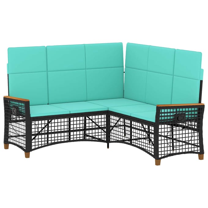 vidaXL - Tuin - verstelbare - bank - set - 5-Aantal - zitplaatsen