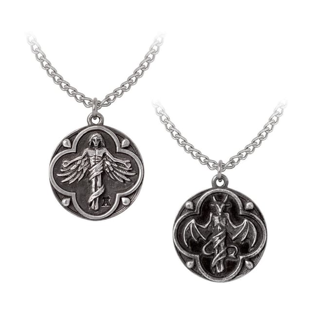Alchemy Gothic - Gothic Halsketting - St. Levantius Talisman - zwart-zilverkleurig