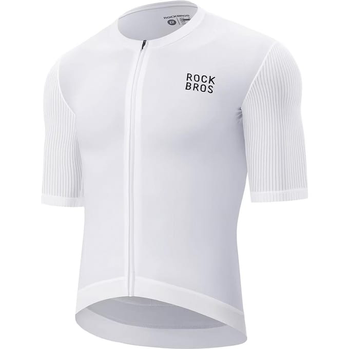 Rockbros 15200025 Short Sleeve Cycling Jersey Size L - White