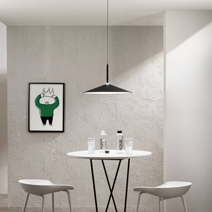 Luce Ambiente Design LED hanglamp Khan, zwart, Ø 48 cm, metaal, CCT