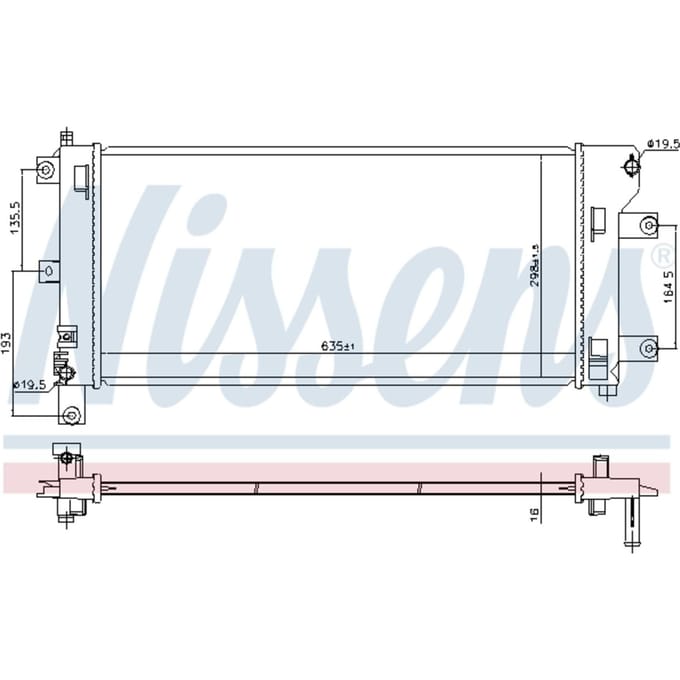 Radiator, motorkoeling NISSENS 68773