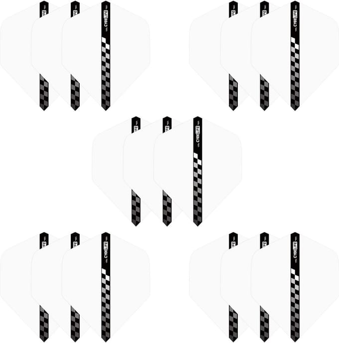 Dartflights - Vleugels - Darts Spelen - Standaard Model - 15 Stuks - Wit