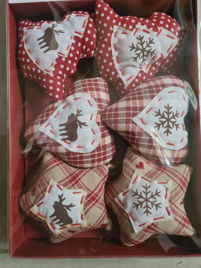 Melinera Kerst decoratie 6 stuks verschillende soorten