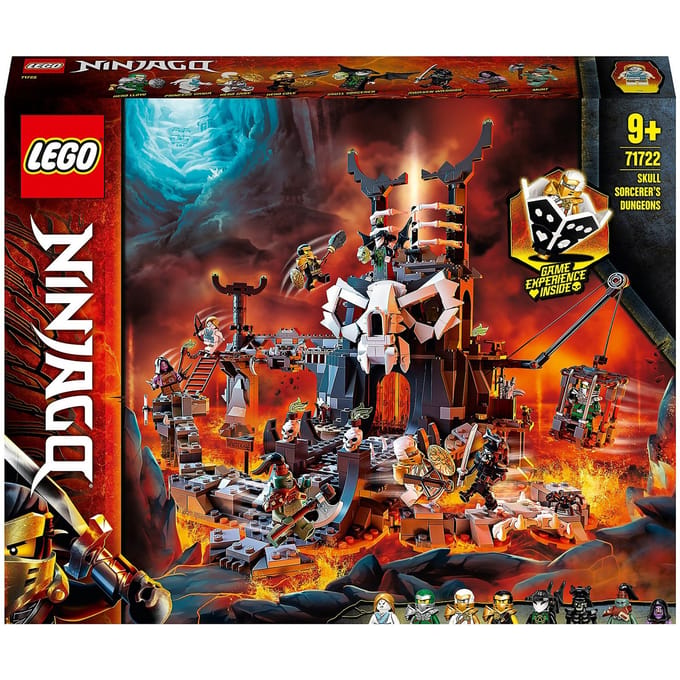 LEGO 71722 NINJAGO Skull Sorcerer‘s Kerkers 2-in-1 Bouwset en BordSpel met Poppetjes voor Kinderen van 9 Jaar en Ouder