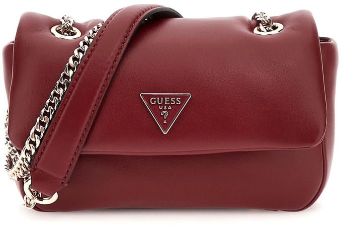 GUESS schoudertas Sunetra Mini Convertible Crossbody Flap Red donkerrood