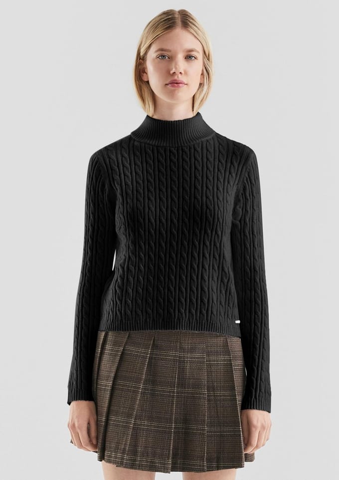 Q/S designed by - Dames pull - Maat S - Vrouwen - ZWART - Viscose