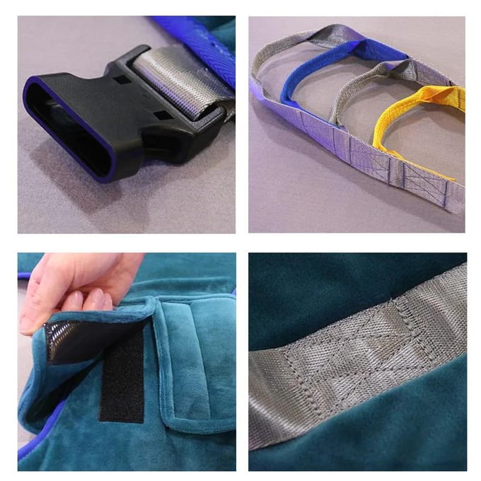 Sangle de levage réglable pour patients âgés handicapés Assistance à la rééducation Ceinture de marche et de maintien Support médical M bleu