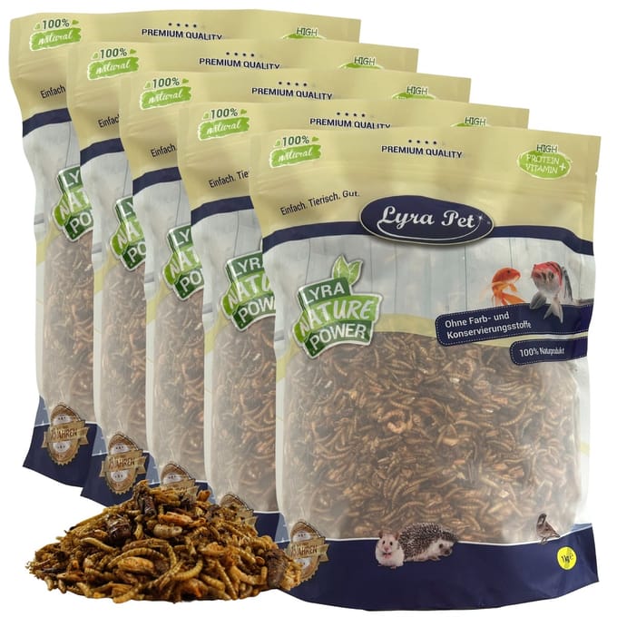 5 kg Lyra Pet® Protein Boost Insectenmix - met meelwormen, garnalen & sprinkhanen