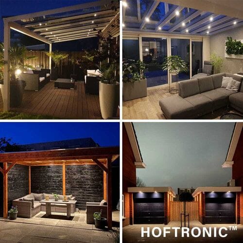 HOFTRONIC Set van 6 Sienna Smart LED Mini Inbouwspots - Veranda spots - 12V 3W 200lm - Dimbaar - Kantelbaar - Wifi & Bluetooth - 2700K - IP44 - RVS