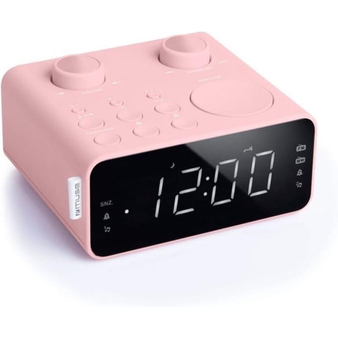Muse M-17CPK - Digitale wekkerradio met groot display, roze