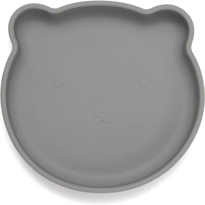 Petit Monkey siliconen bord bear pewter green
