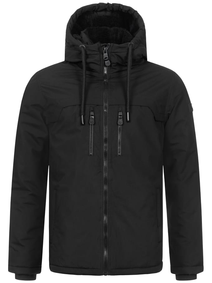 Alessandro Salvarini heren winterjas AS-332 met teddyvoering en capuchon