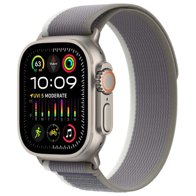 Trail Loop Band voor de Apple Watch | 44/45/46/49 mm - Maat M/L - Green & Gray