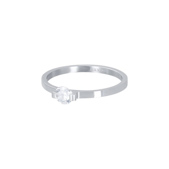 Fame-Mini Glamour Stone-Zilverkleurig-Dames Ring