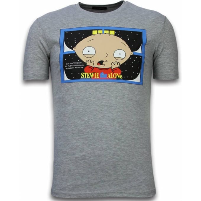 Mascherano Stewie Home Alone - T-shirt - Grijs