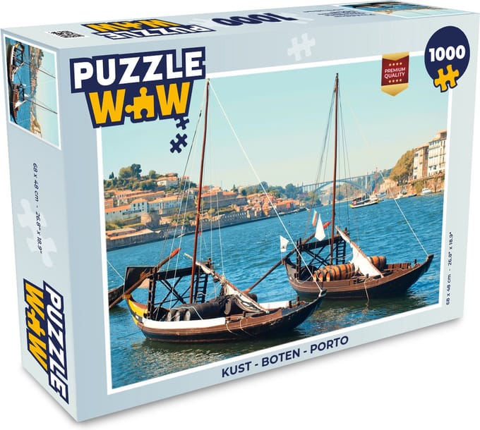 Puzzel Kust - Boten - Porto - Legpuzzel - Puzzel 1000 stukjes volwassenen