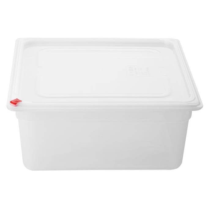 Hygiplas Click PP GN Container 2/3 met Deksel & 7 Kleur Clips 150mm 12L (4 stuks)