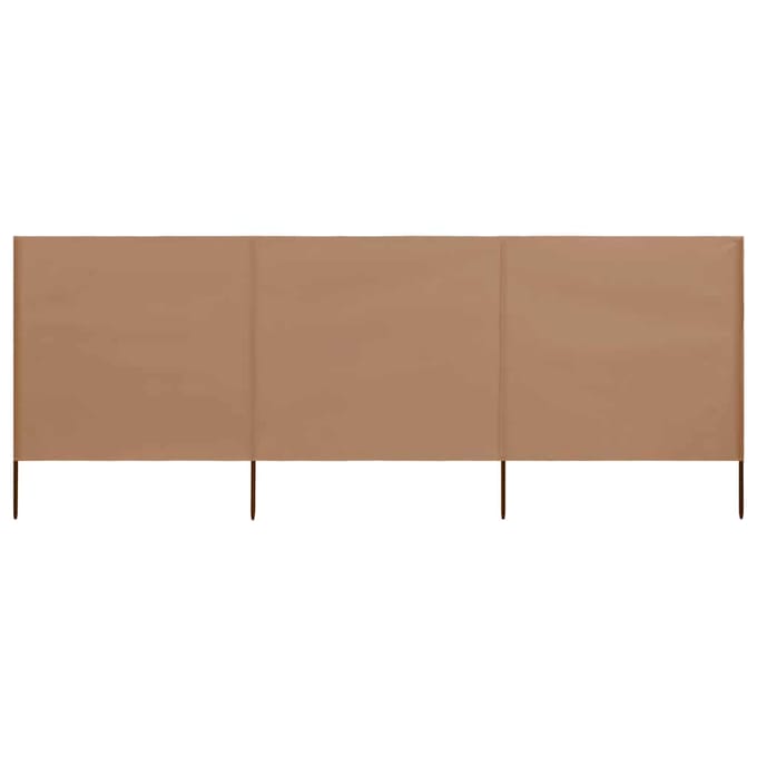 vidaXL - Windscherm - 3-panelen - 400x80 - cm - stof - taupe