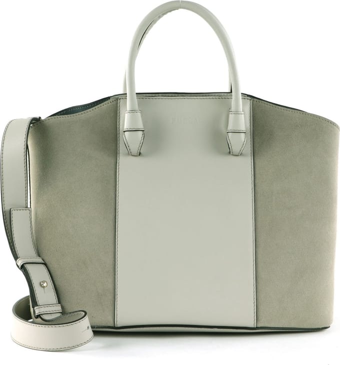 FURLA Leren Schoudertas Handtas Miastella Tote Bag Perla e Beige