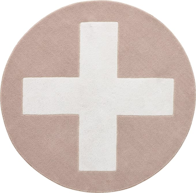 Lifetime Kidsrooms Vloerkleed rond - Pink X, 3D Effect