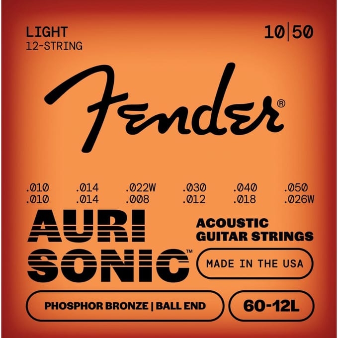 Fender 60-12L AuriSonic Phosphor Bronze Akoestische Snaren 12-Snarig (10-50)