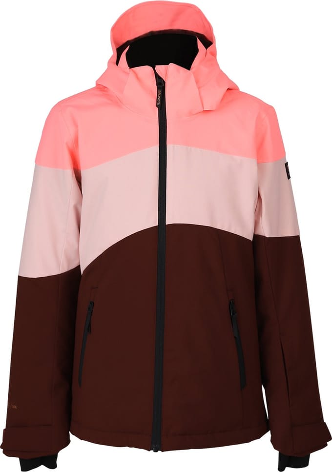 Brunotti Phoenixy Meisjes Wintersport Ski Jas - Rood, Bruin - 128