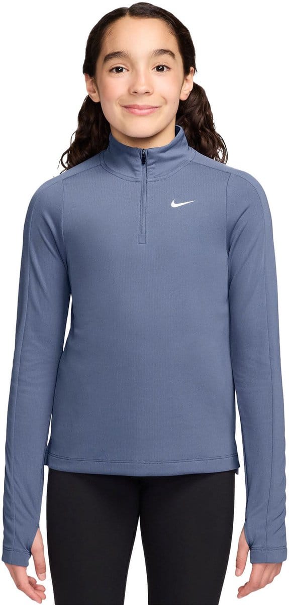 Nike Dri FIT Long Sleeve Half Zip - Blauw - Maat L (147-158) - Kids