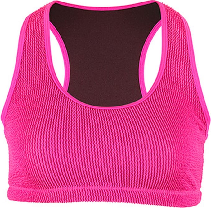BECO crinkle bikini topje - roze - maat 36