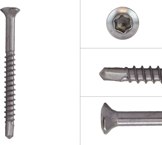 Wovar Glaslatschroeven RVS 410 3.2 x 35 mm Torx 10 | Doos 200 Stuks