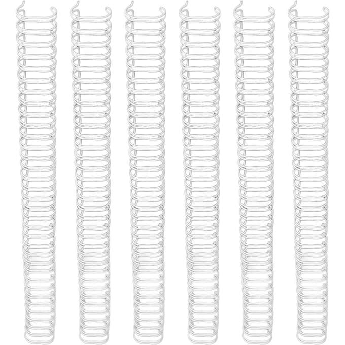 100 STUKS A4 Binddraad 12 inch Diameter 34 Dubbele Lus 3:1 Steek IJzerdraad met Nylon Coating Bindrug white
