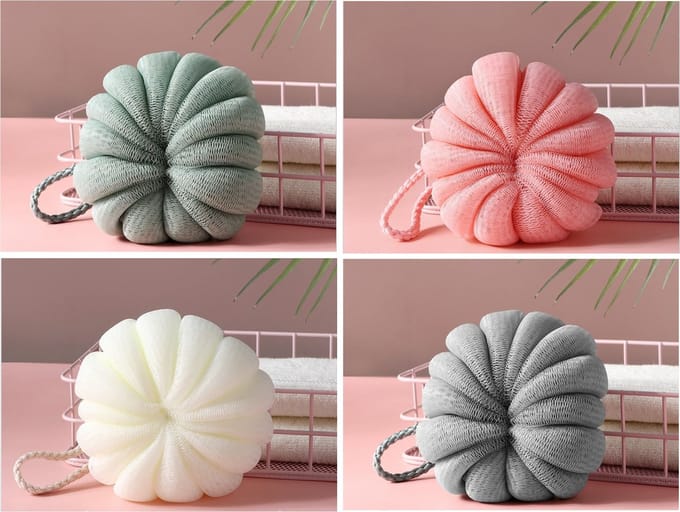 SUNMOOL Douche spons - Bad spons - Massage spons - Scrubbing spons - Douchespons - Set van 4 Stuks