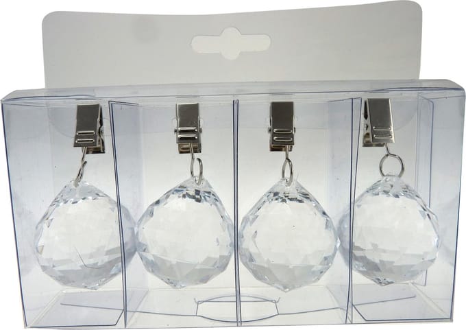 Tafelklemmen van Kristal – Set van 4 – Luxe en Elegant Design