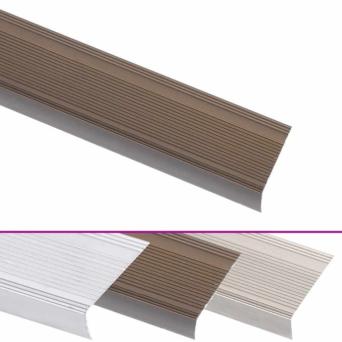 vidaXL - Trapneuzen - L-vormig - 5 - st - 100 - cm - aluminium - bruin