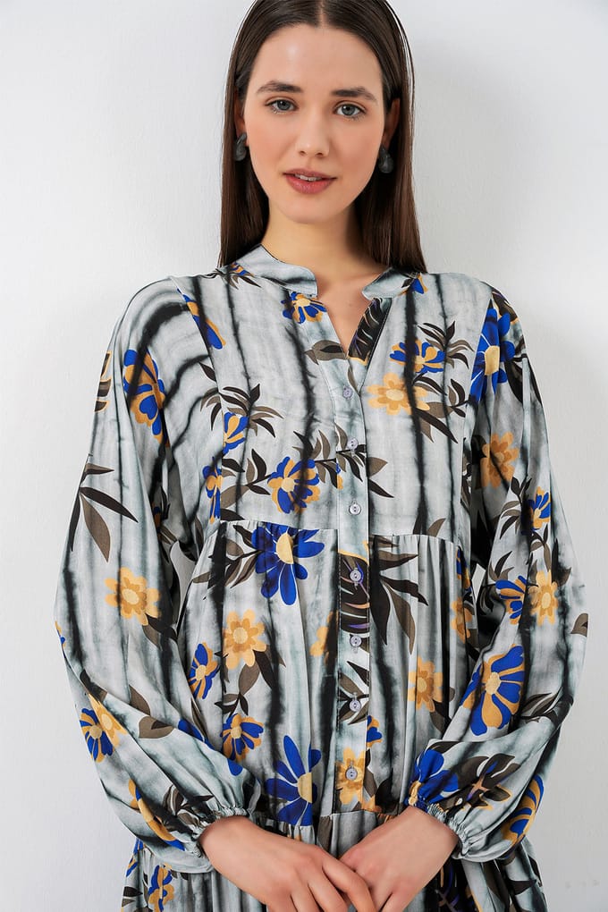 Gepubliceerd V-hals Maxi Jurk