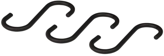 Intensions s-haak met clip industrieel - ø 28 mm - zwart mat - 3 stuks
