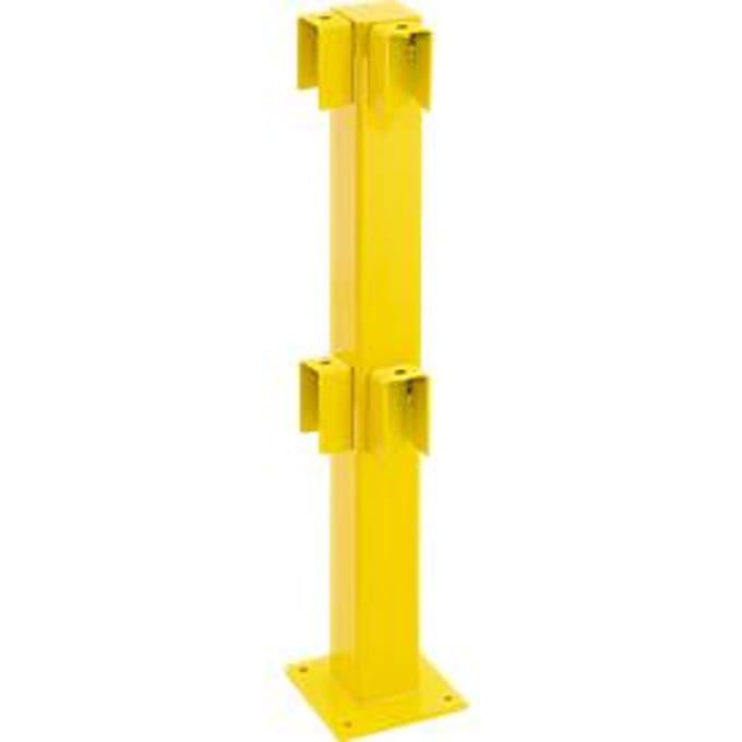 Paal, hoek 90°, 1000 mm, gecoat, geel