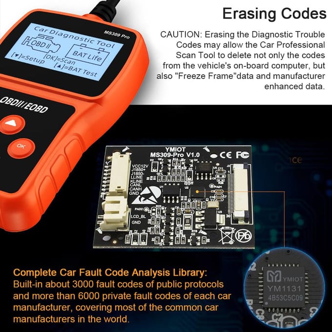 Auto Professionele Scan Tool Auto Obd Batterij Levensduur Tester Auto Code Reader Auto Fout veelkleurig