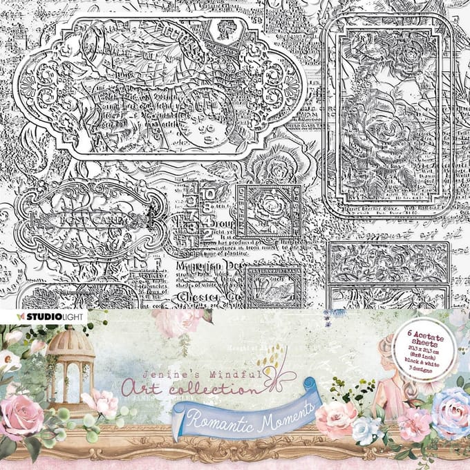 Studio Light Romantic Moments Acetate Sheets Tickets & Grunge
