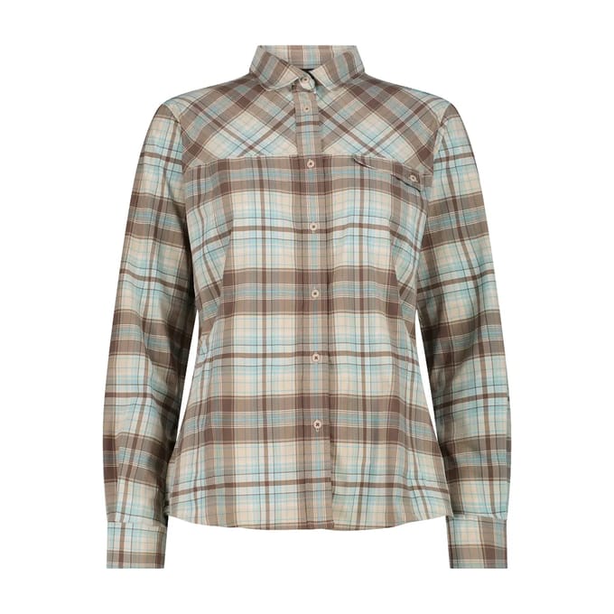 Dames lange mouwen geruit shirt CMP
