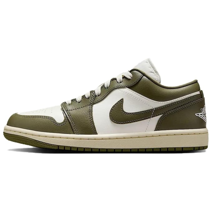 Air Jordan 1 Low Medium Olive Dames Sneakers Groen Zeil Kokosmelk DC0774-122 35.5 black