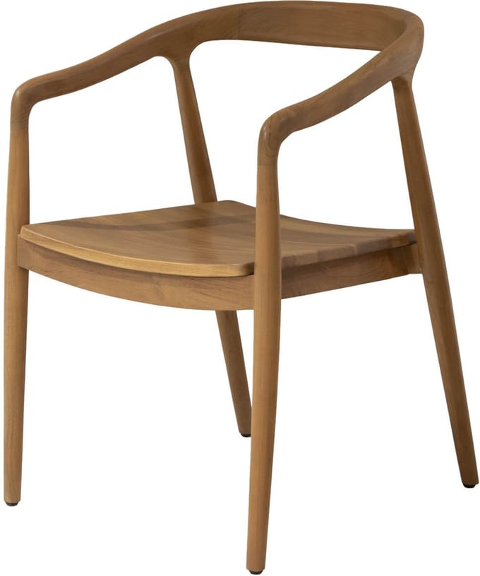 DÉJA Living Eetkamerstoel Lasse - Naturel Hout - Set van 2