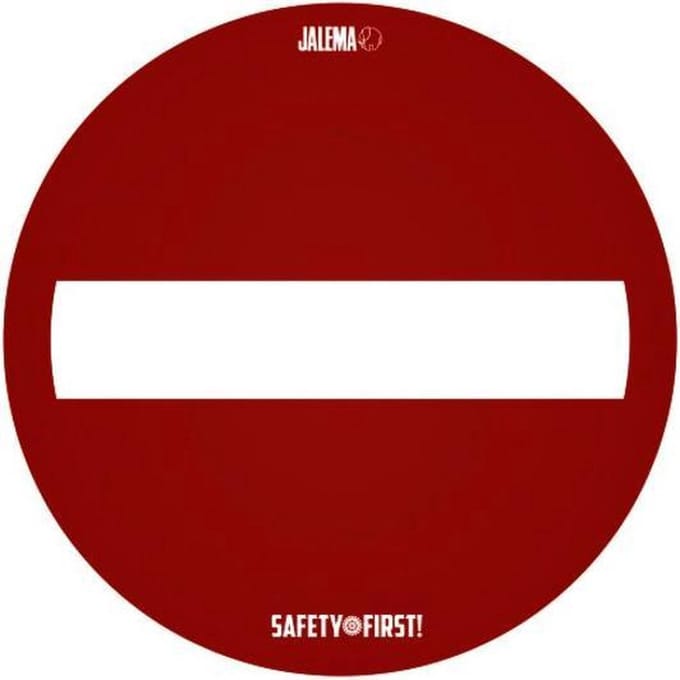 VLOERSTICKER "GEEN DOORGANG" (gladde vloer) Ø35cm ROOD 2 STUKS