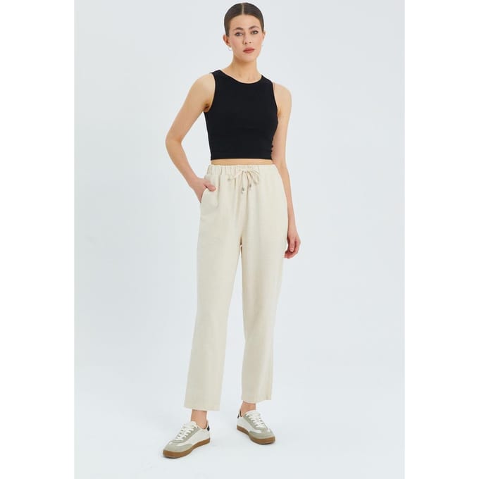 Hoge Taille Broek met Touwtje