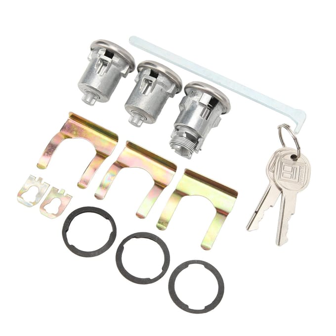 Ensemble de clés de verrouillage de porte et de coffre Cutlass Facile à installer Correspondance parfaite 654394765282 Remplacement pour Chevy white
